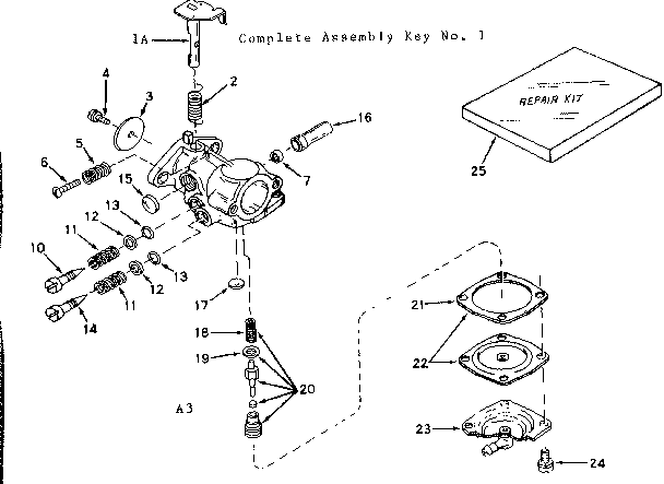 Replacement Parts Diagram and Parts List for 143564022  Craftsman Engine