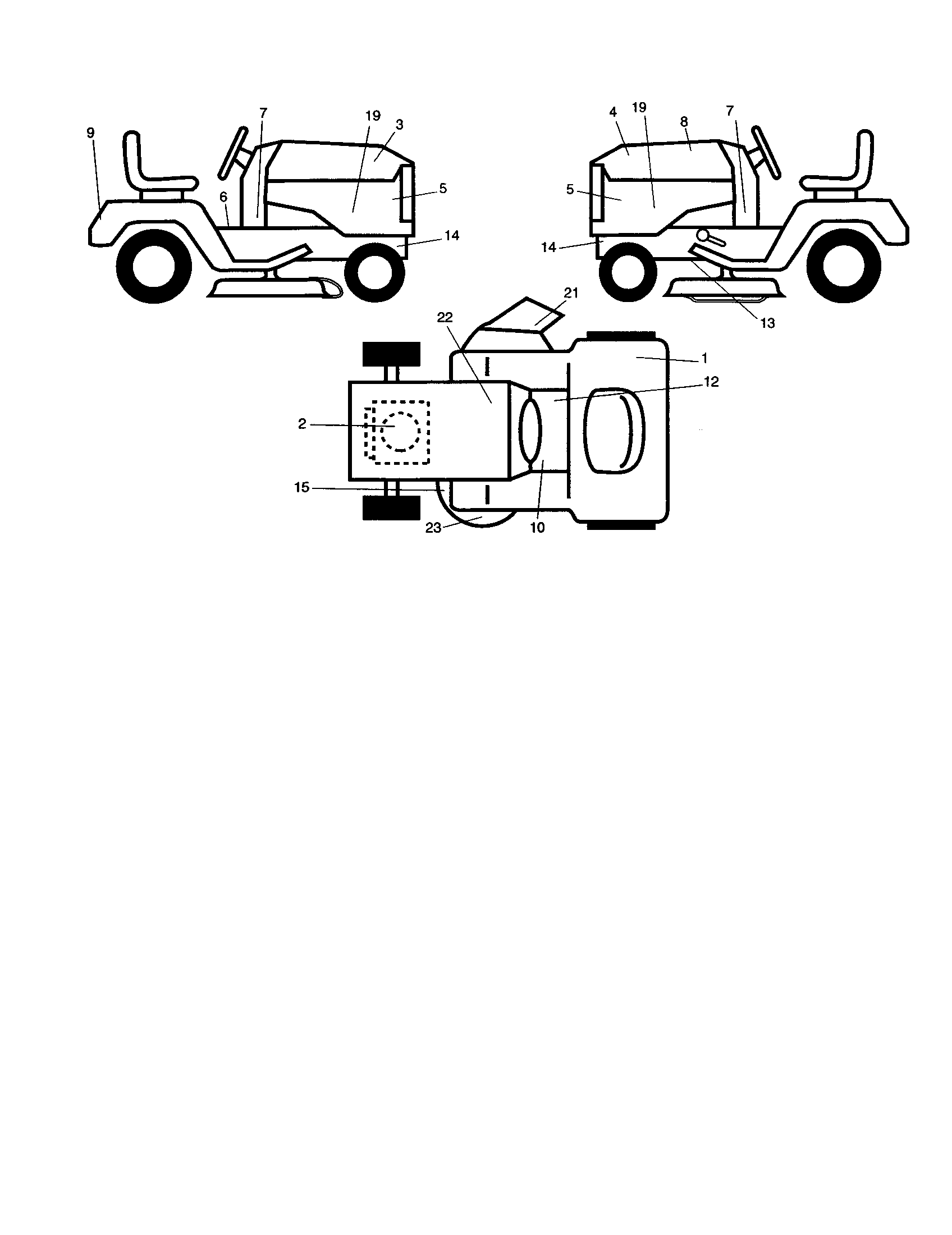 Decals Diagram and Parts List for 917277430  Craftsman Lawn Tractor
