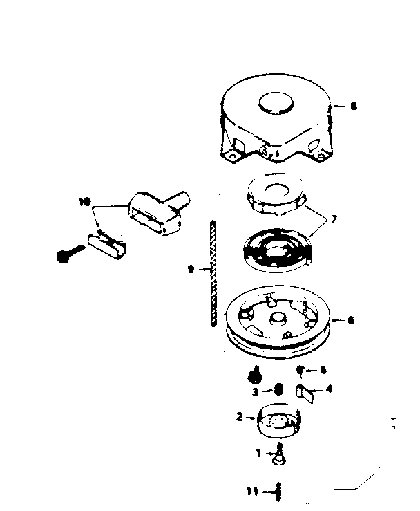Rewind Starter Diagram and Parts List for 143285072  Craftsman Engine