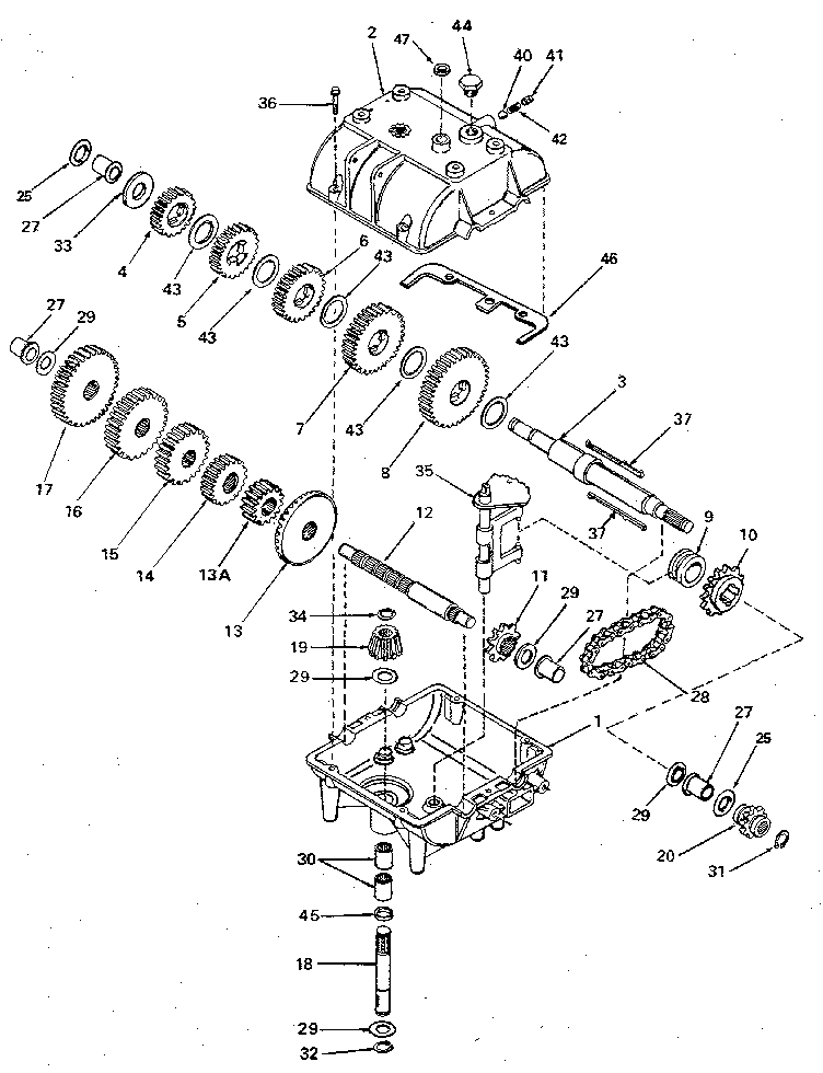Replacement Parts Diagram and Parts List for 143746A  Craftsman Lawn Tractor