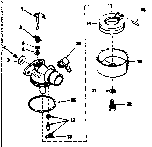 Carburetor No. 632053 Diagram and Parts List for 143364192  Craftsman Engine