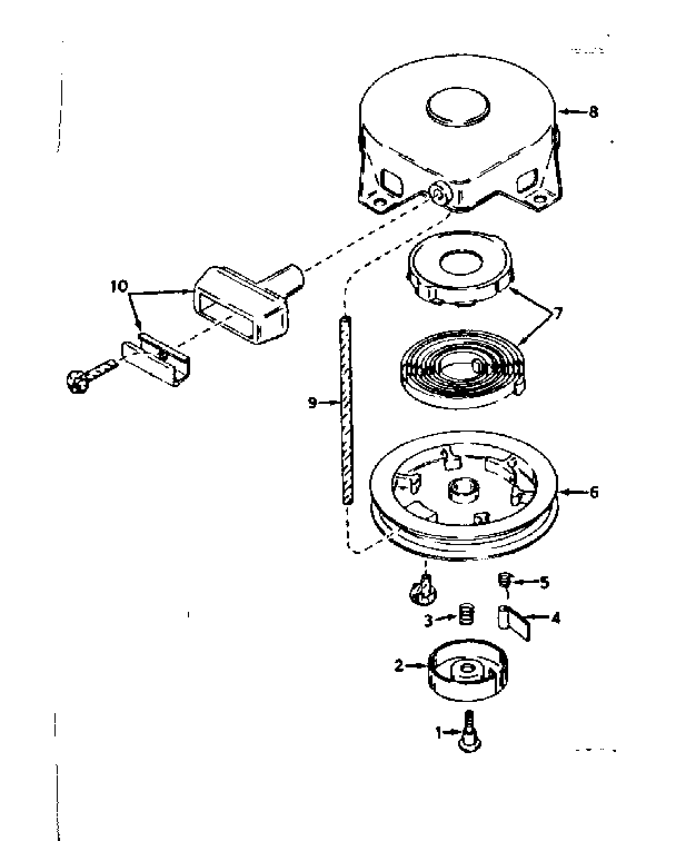 Rewind Starter No. 590420 Diagram and Parts List for 143171052  Craftsman Engine