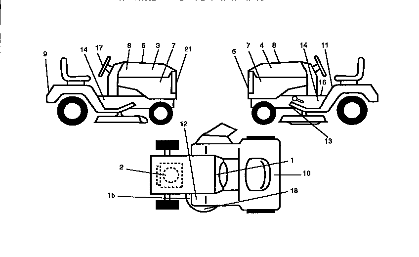 Decals Diagram and Parts List for 917256460  Craftsman Lawn Tractor
