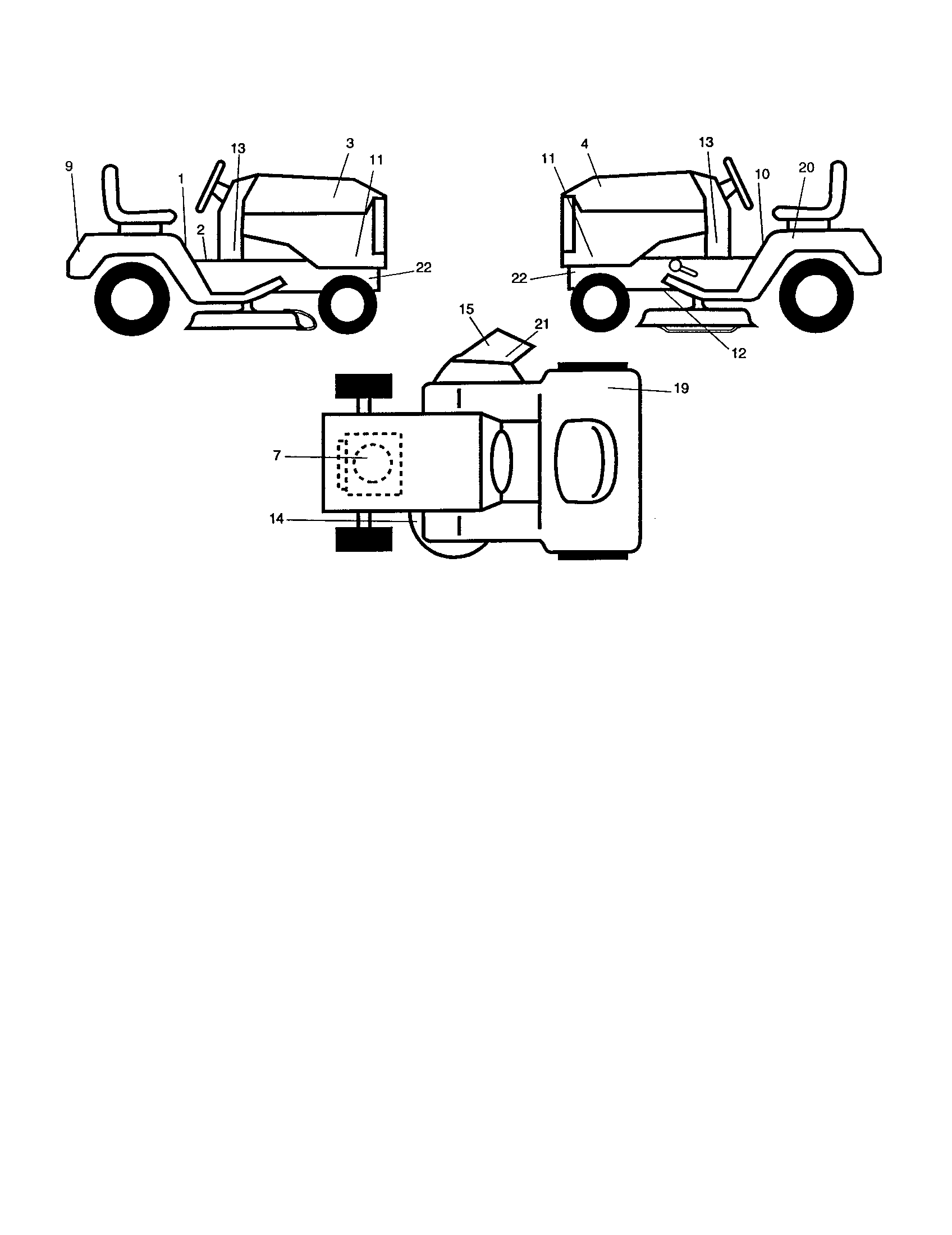 Decals Diagram and Parts List for 917277362  Craftsman Lawn Tractor