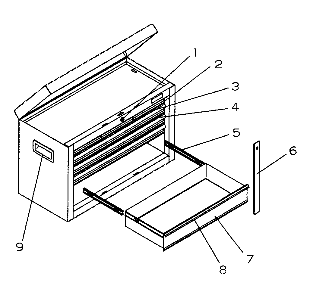 Tool Box Diagram and Parts List for 706597741  Craftsman Tool Stand & Cart