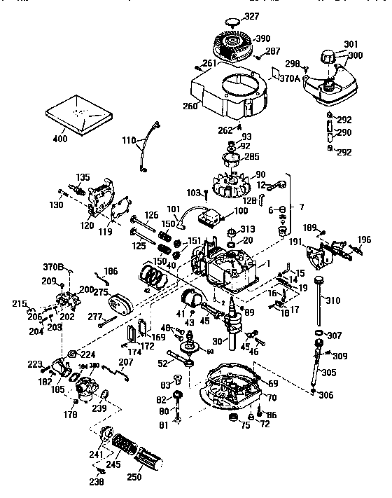 Engine 143.954516 Diagram and Parts List for 143954516  Craftsman Engine