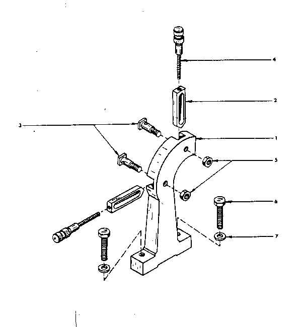 Follower Rest Diagram and Parts List for 5492892  Craftsman Lathe