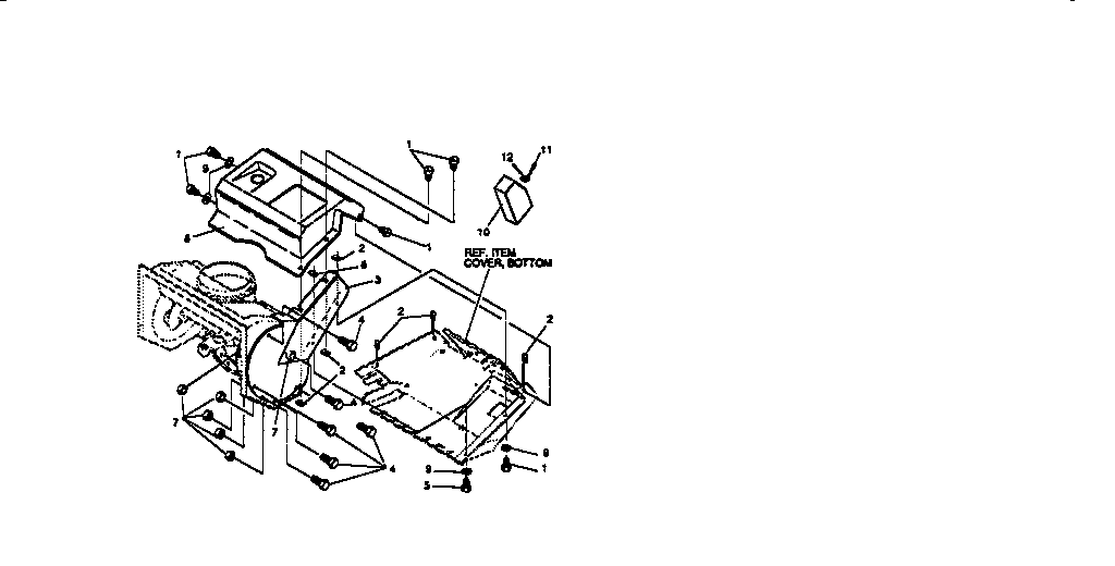 Belt Cover Diagram and Parts List for 536883211  Craftsman Snow Blower