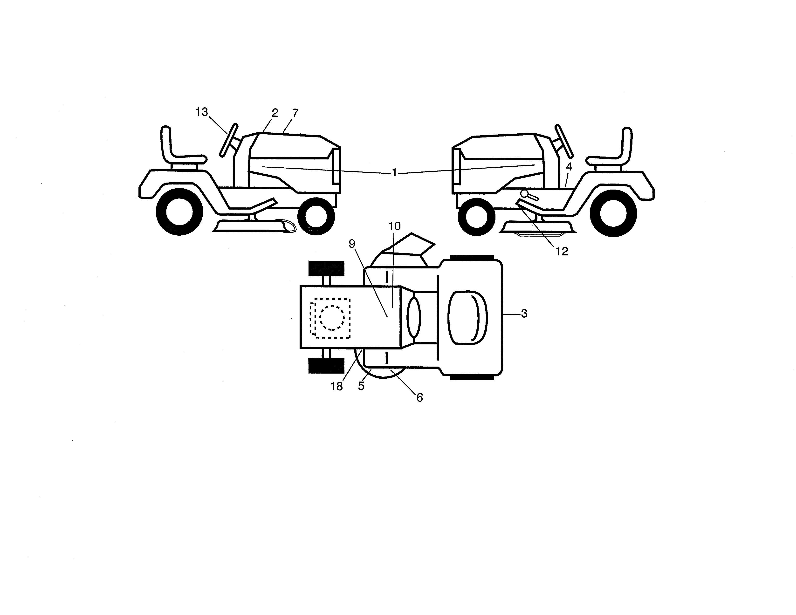 Decals Diagram and Parts List for 917280084  Craftsman Lawn Tractor
