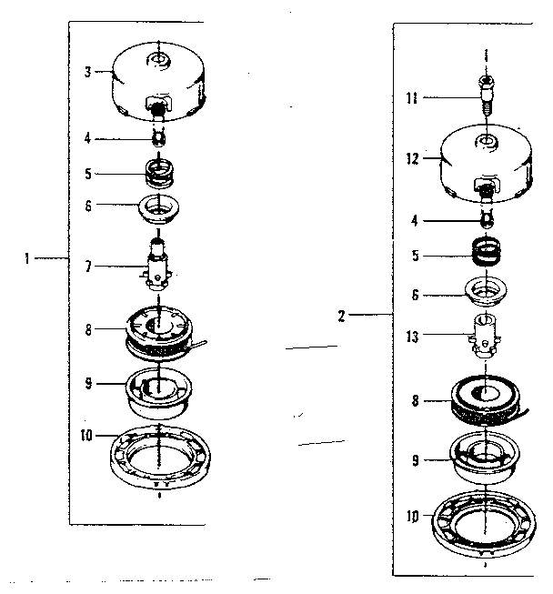 Cutting Head Diagram and Parts List for 234795520  Craftsman Trimmer