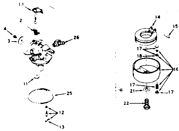 Carburetor No. 631690 Diagram and Parts List for 143227012  Craftsman Engine