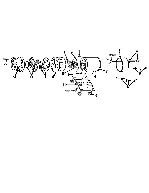 Motor And Pump Assembly Diagram and Parts List for 471261402  Craftsman Pressure Washer