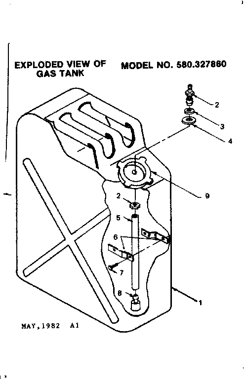 Unit Parts Diagram and Parts List for 580327860  Craftsman Lawn Tractor