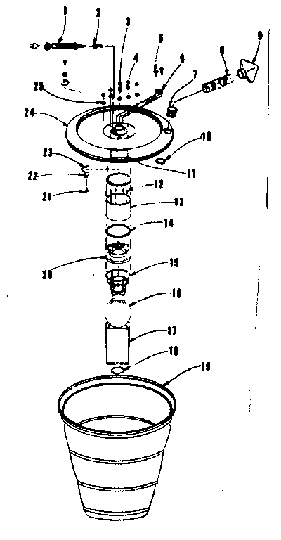 Unit Parts Diagram and Parts List for 75817812  Craftsman Utility Vacuum