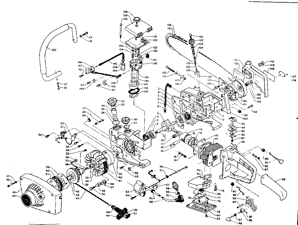 Replacement Parts Diagram and Parts List for 271358240  Craftsman Trimmer