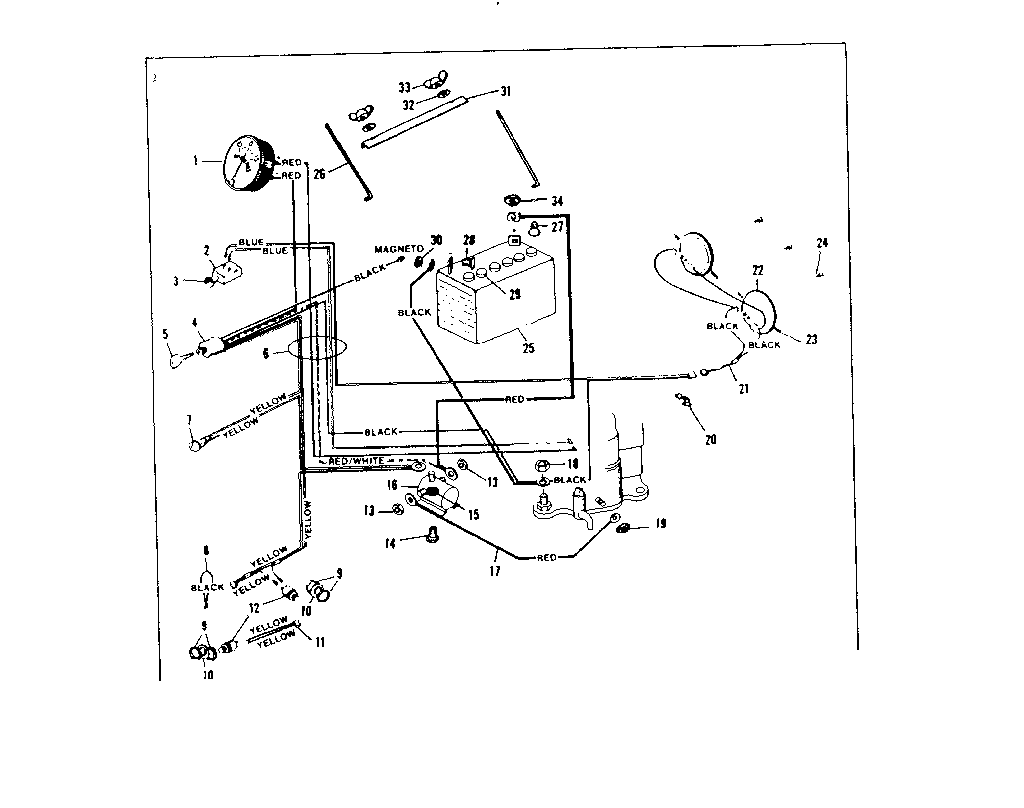 Wiring Diagram Diagram and Parts List for 536250942  Craftsman Lawn Tractor