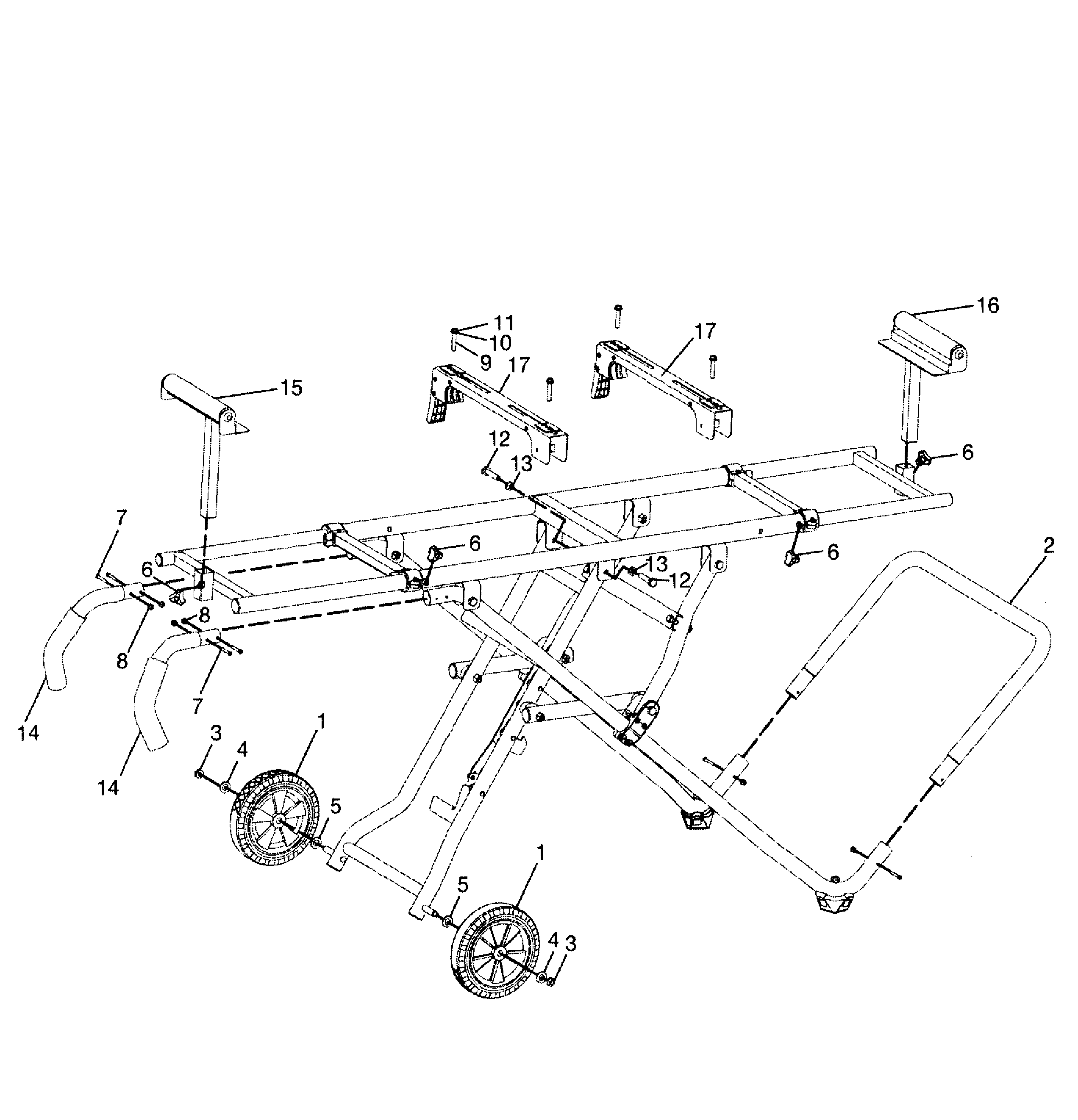 Main Assy Diagram and Parts List for 3203760  Craftsman Table Saw