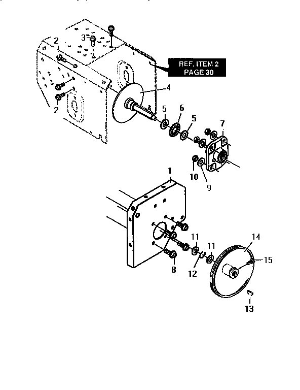 Drive Component Diagram and Parts List for 536886380  Craftsman Snow Blower