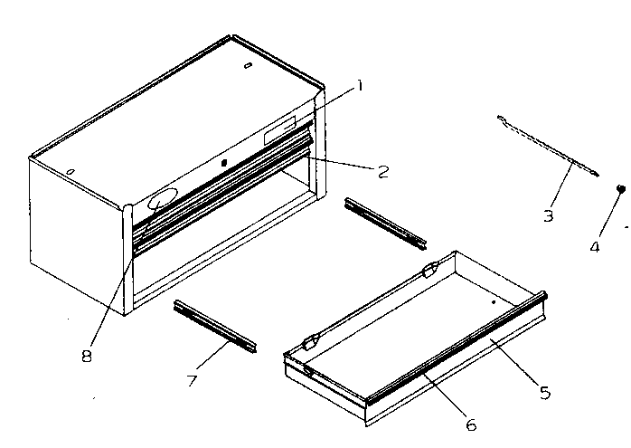Cabinet Parts Diagram and Parts List for 706657716  Craftsman Tool Stand & Cart