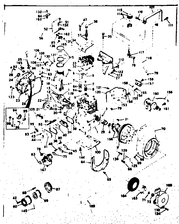 Basic Engine Diagram and Parts List for 143586212  Craftsman Engine
