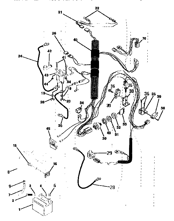 Electrical Diagram and Parts List for 917252510  Craftsman Lawn Tractor