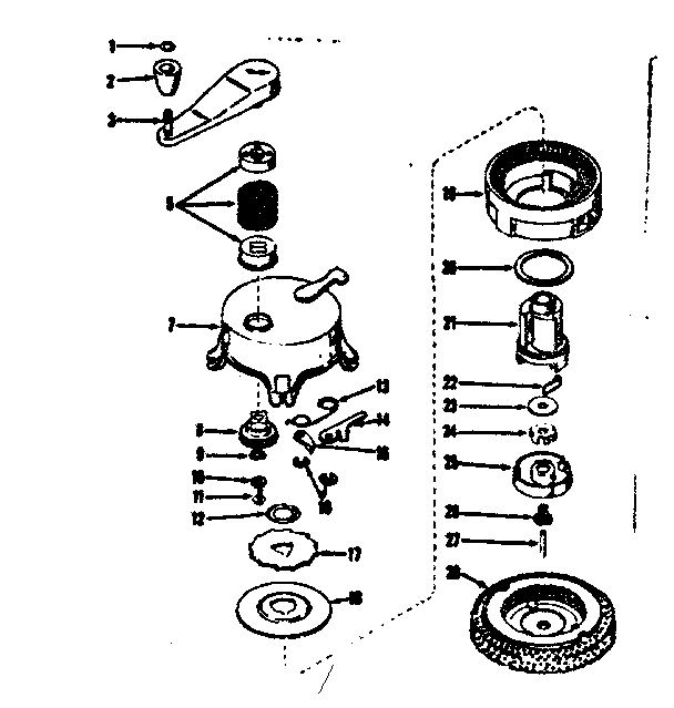 No-pull Starter Diagram and Parts List for 143134042  Craftsman Engine