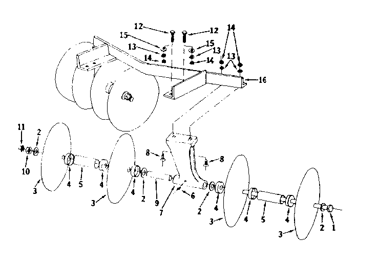 Disc (rear) 757.262950 Diagram and Parts List for 757262940  Craftsman Lawn Tractor