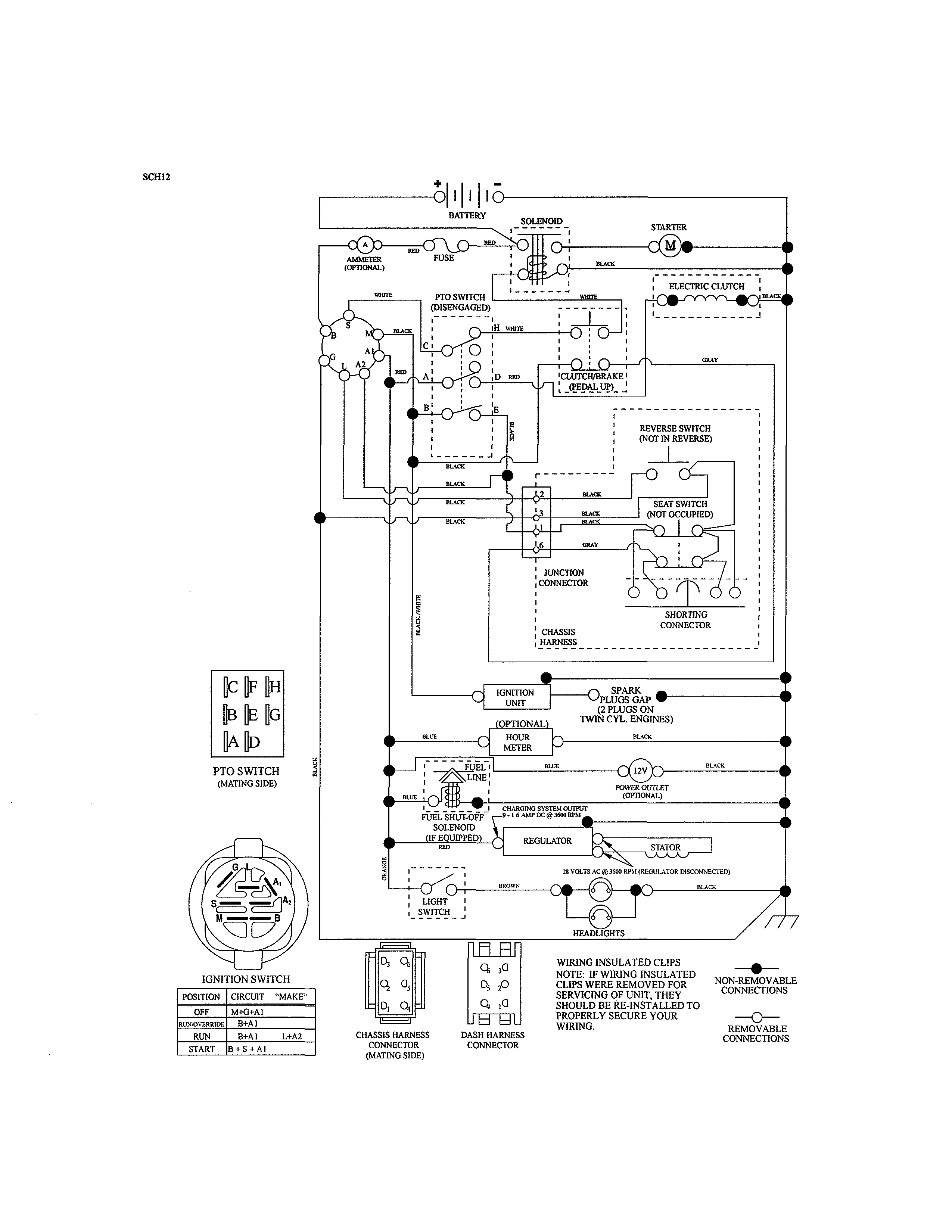 Schematic Diagram Diagram and Parts List for 917203921  Craftsman Lawn Tractor