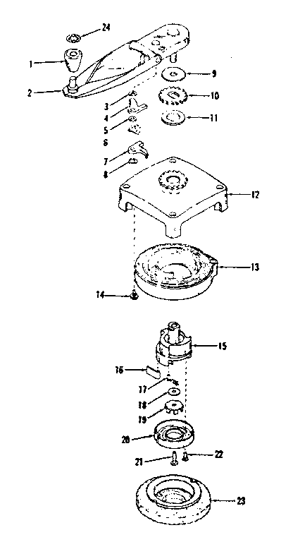 Self Starter No. 29295 Diagram and Parts List for 14312302  Craftsman Engine