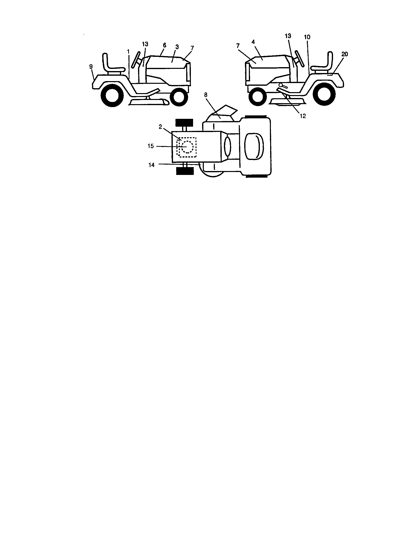 Decals Diagram and Parts List for 917271640  Craftsman Lawn Tractor
