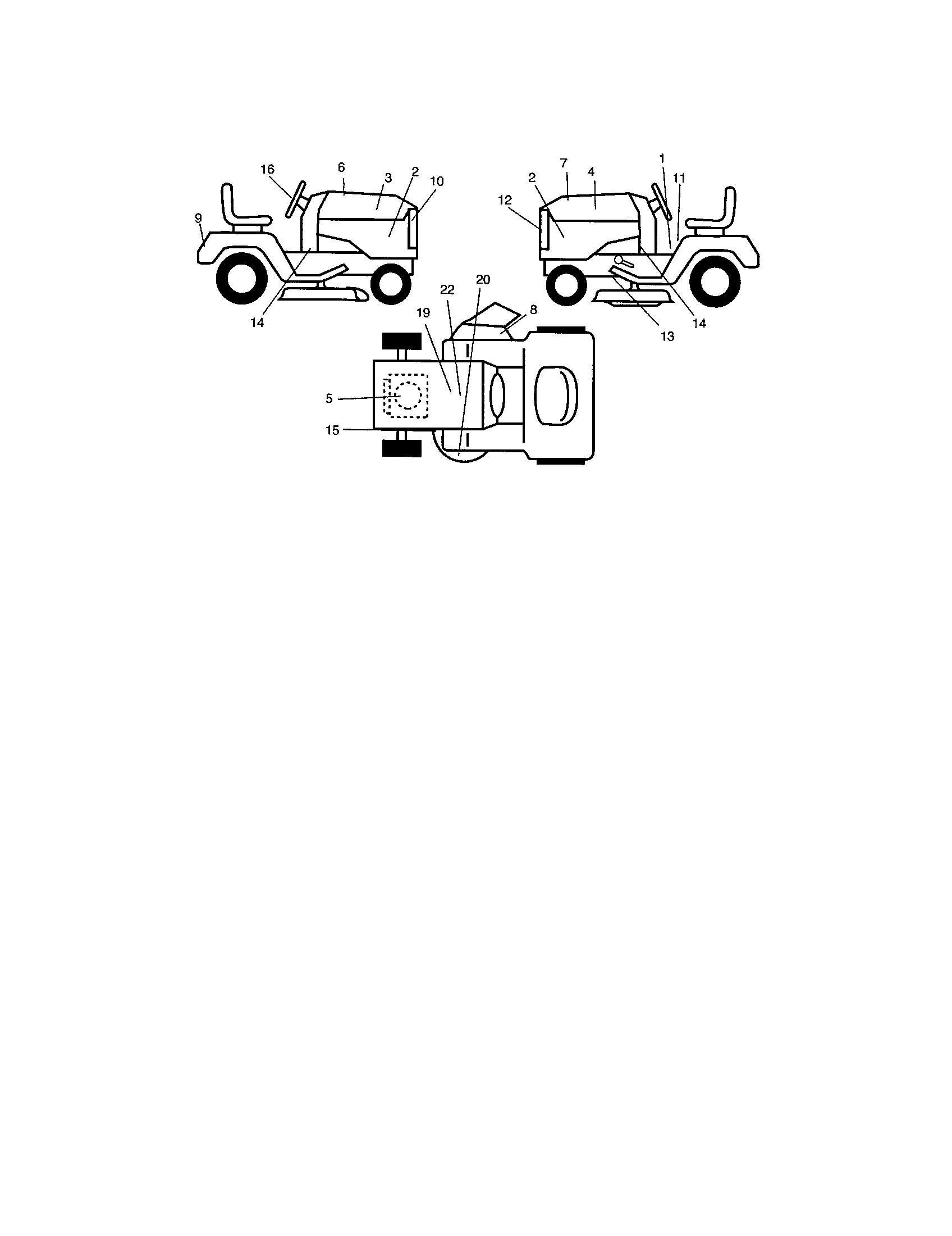 Decals Diagram and Parts List for 917273800  Craftsman Lawn Tractor