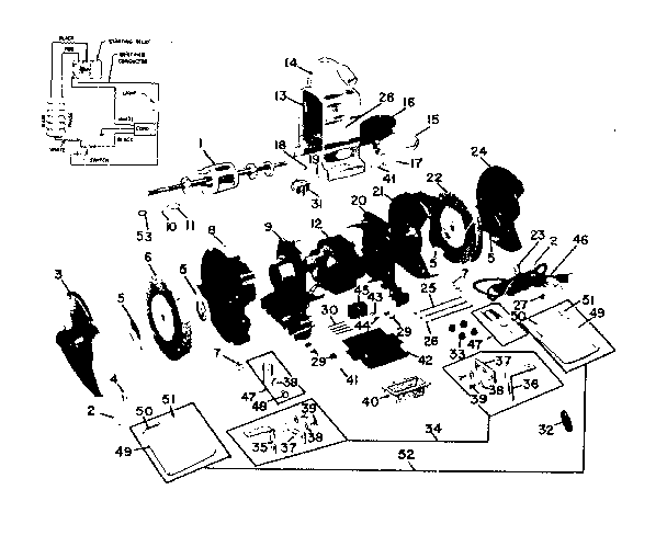 Unit Parts Diagram and Parts List for 39719471  Craftsman Grinder