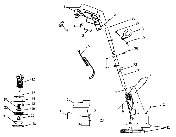 Replacement Parts Diagram and Parts List for 358799020  Craftsman Trimmer