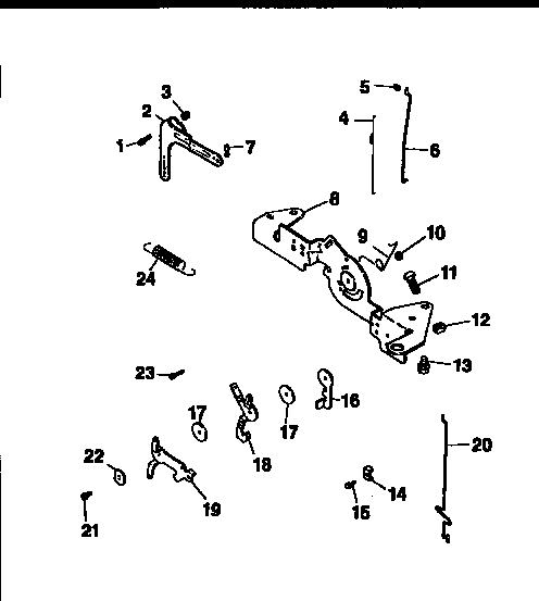 Engine Controls Diagram and Parts List for 501CV20S-65527  Craftsman Engine