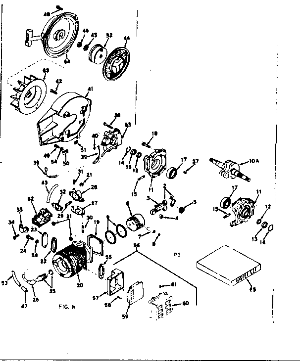 Short Block Diagram and Parts List for 91762812  Craftsman Chainsaw