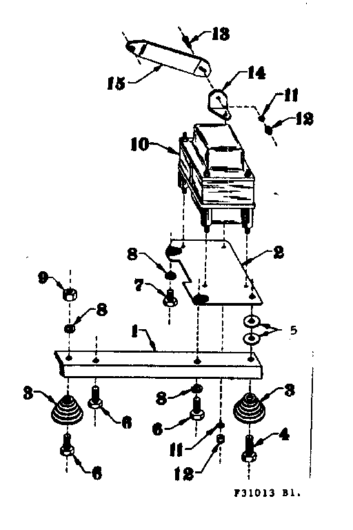 Reactor Assem & Engine Mtg Support Diagram and Parts List for 58031013  Craftsman Engine