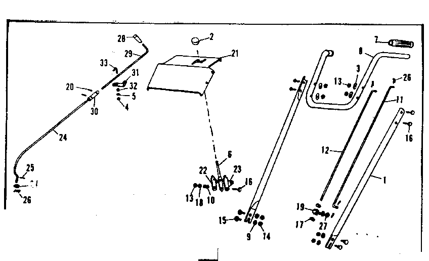 Handle Assembly Diagram and Parts List for 53682550  Craftsman Snow Blower