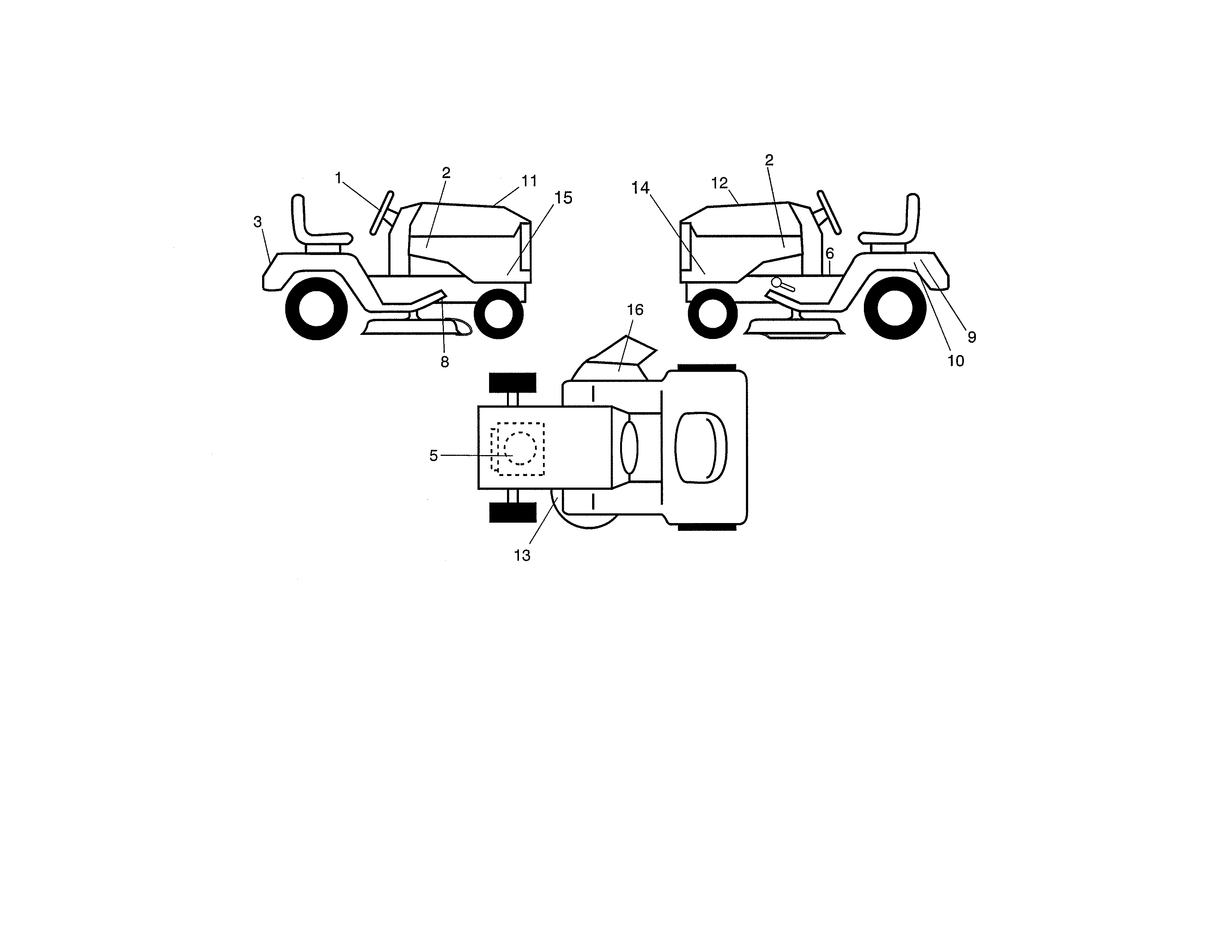Decals Diagram and Parts List for 917250842  Craftsman Lawn Tractor