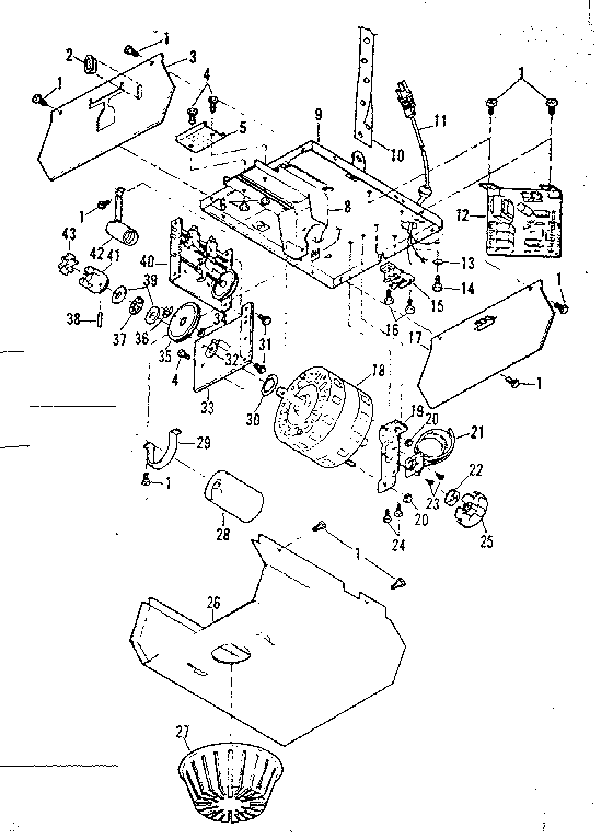 Chassis Diagram and Parts List for 139664756  Craftsman Garage Door Opener