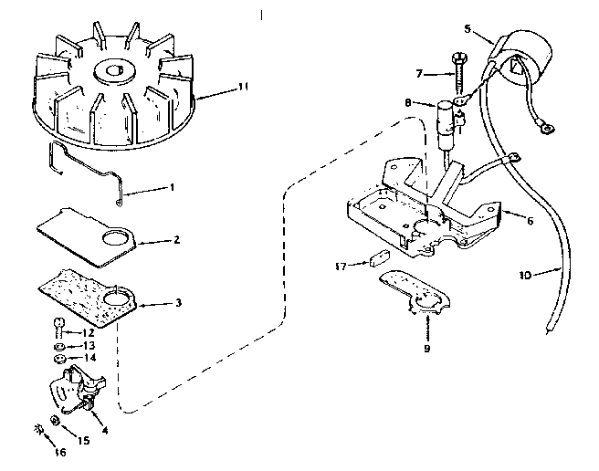 Magneto Diagram and Parts List for 200503111  Craftsman Engine