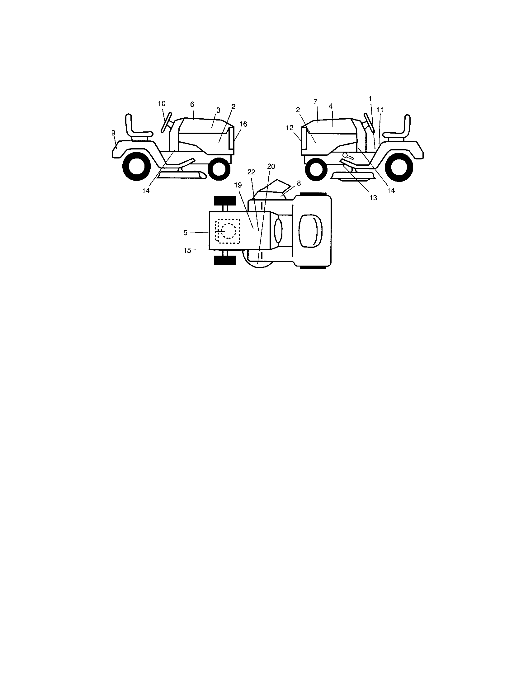 Decals Diagram and Parts List for 917272941  Craftsman Lawn Tractor
