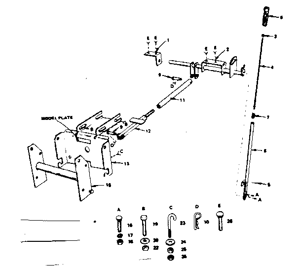 Lift Mechanism For 917.254040 Diagram and Parts List for 917254020  Craftsman Lawn Tractor