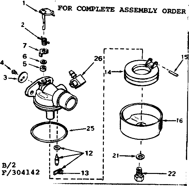 Carburetor Diagram and Parts List for 143304142  Craftsman Engine