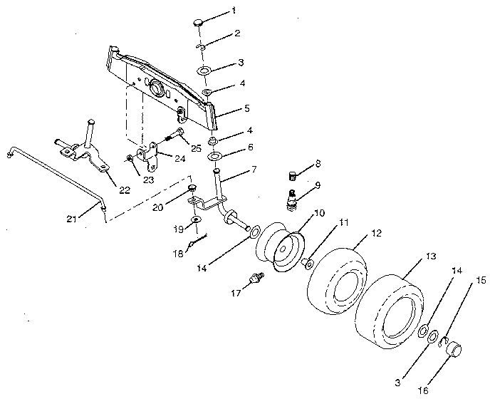 Front Axle Diagram and Parts List for 917256220  Craftsman Engine