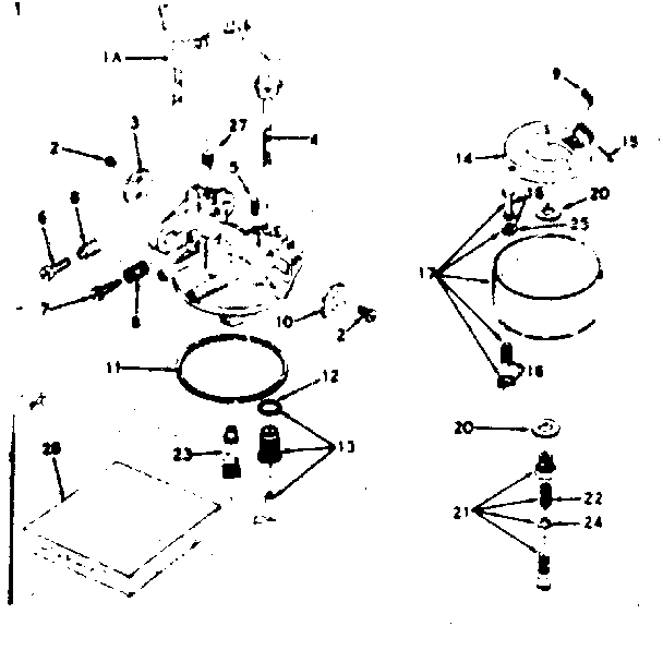 Carburetor Diagram and Parts List for 143599052  Craftsman Engine