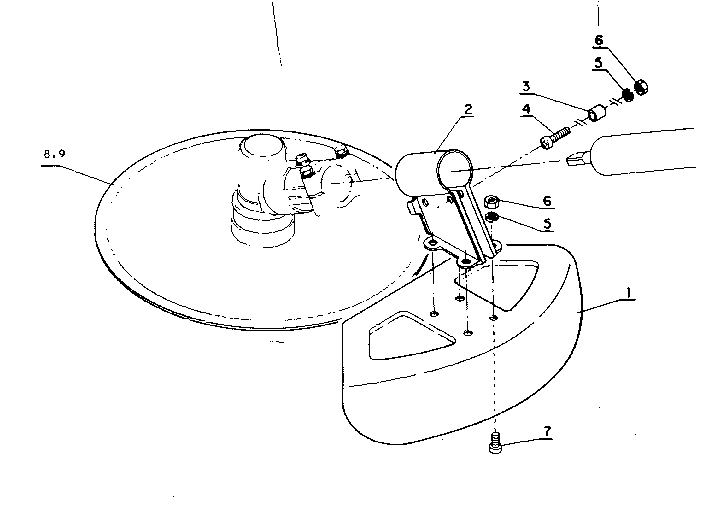 Safety Guard Assembly Diagram and Parts List for 271281611  Craftsman Trimmer