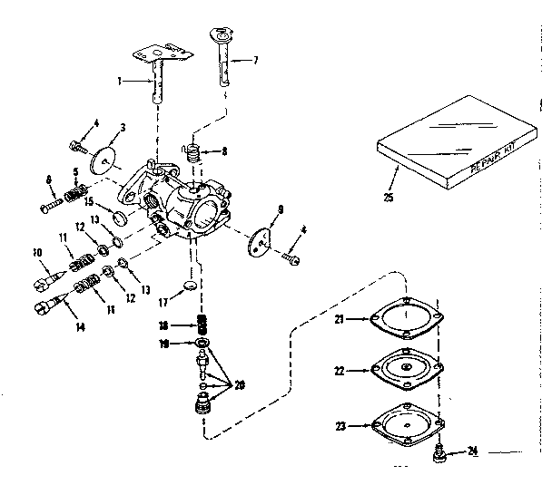 Carburetor No. 630875 (power Products) Diagram and Parts List for 143122202  Craftsman Engine