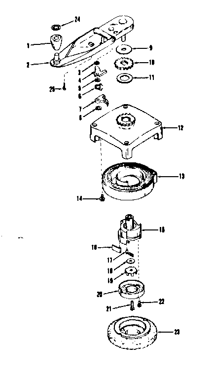 Self Starter Diagram and Parts List for 143102031  Craftsman Engine