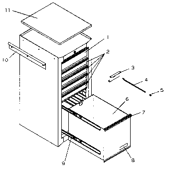 Cabinet Parts Diagram and Parts List for 706619560  Craftsman Tool Stand & Cart