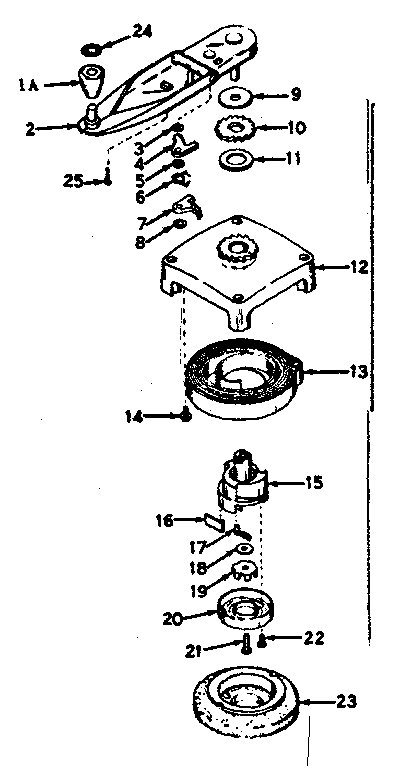 No-pull Starter Diagram and Parts List for 143141152  Craftsman Engine
